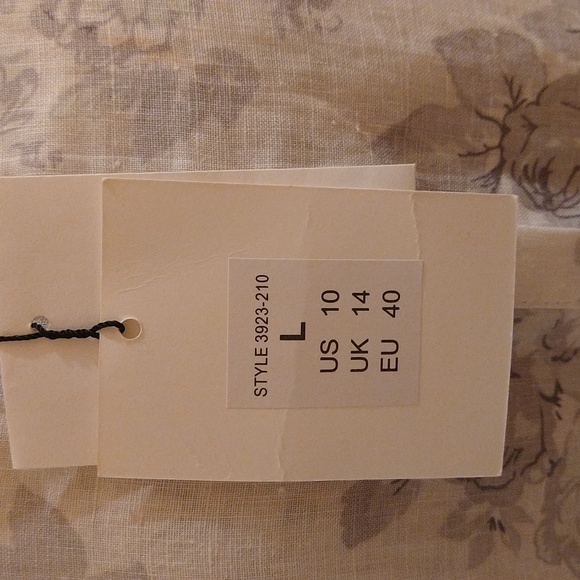 NWT Malvin print white and gray dress Sz L - Picture 3 of 9